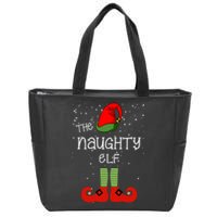 The Naughty Elf Funny XMas Matching Christmas Zip Tote Bag