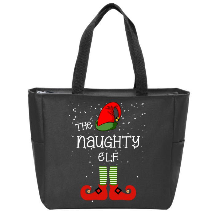 The Naughty Elf Funny XMas Matching Christmas Zip Tote Bag