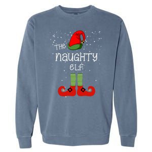 The Naughty Elf Funny XMas Matching Christmas Garment-Dyed Sweatshirt