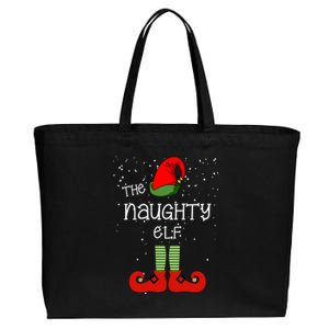 The Naughty Elf Funny XMas Matching Christmas Cotton Canvas Jumbo Tote