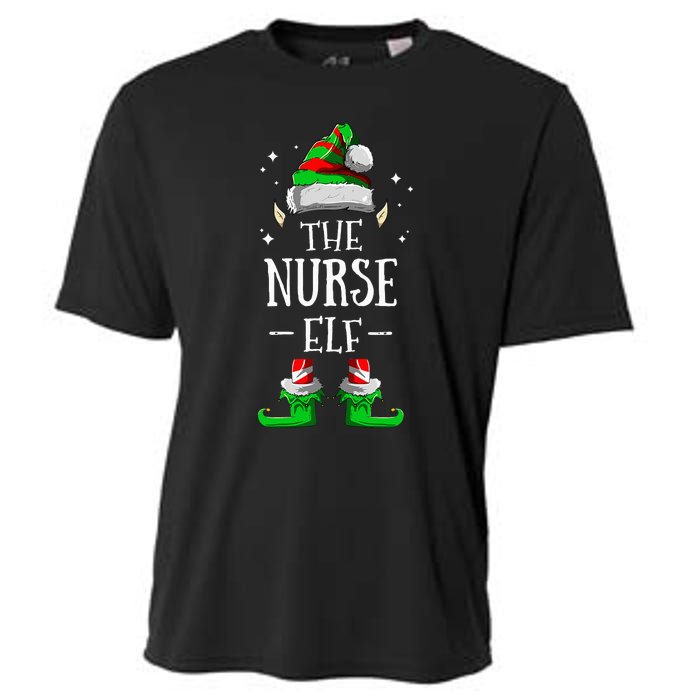 The Nurse Elf Matching Family Group Christmas Party Pajama Cooling Performance Crew T-Shirt