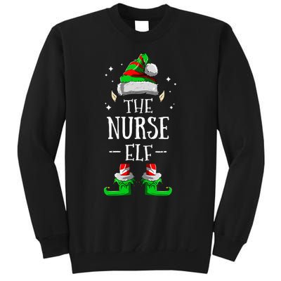 The Nurse Elf Matching Family Group Christmas Party Pajama Sweatshirt