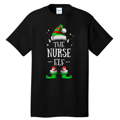 The Nurse Elf Matching Family Group Christmas Party Pajama Tall T-Shirt