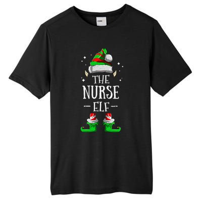 The Nurse Elf Matching Family Group Christmas Party Pajama Tall Fusion ChromaSoft Performance T-Shirt