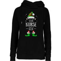 The Nurse Elf Matching Family Group Christmas Party Pajama Womens Funnel Neck Pullover Hood