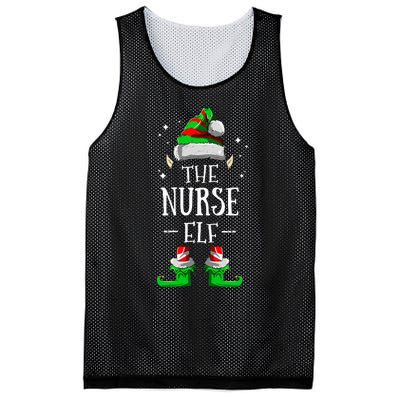 The Nurse Elf Matching Family Group Christmas Party Pajama Mesh Reversible Basketball Jersey Tank