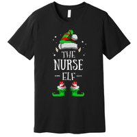 The Nurse Elf Matching Family Group Christmas Party Pajama Premium T-Shirt