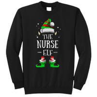 The Nurse Elf Matching Family Group Christmas Party Pajama Tall Sweatshirt