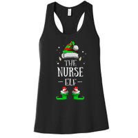 The Nurse Elf Matching Family Group Christmas Party Pajama Women's Racerback Tank