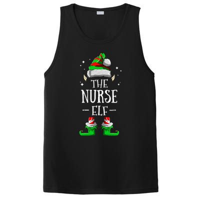 The Nurse Elf Matching Family Group Christmas Party Pajama PosiCharge Competitor Tank