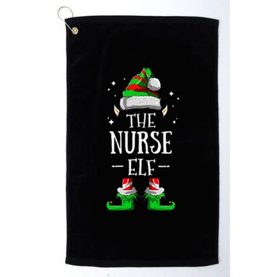 The Nurse Elf Matching Family Group Christmas Party Pajama Platinum Collection Golf Towel