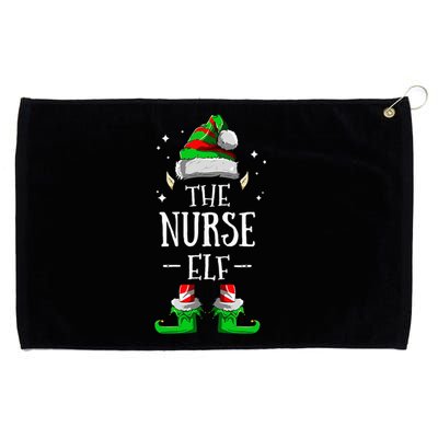 The Nurse Elf Matching Family Group Christmas Party Pajama Grommeted Golf Towel