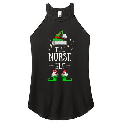 The Nurse Elf Matching Family Group Christmas Party Pajama Women's Perfect Tri Rocker Tank