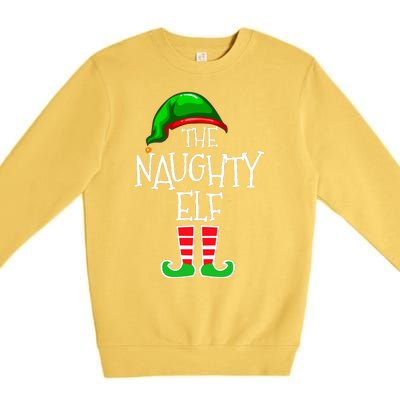 The Naughty Elf Funny Xmas Matching Christmas Premium Crewneck Sweatshirt