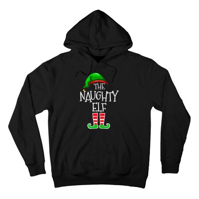 The Naughty Elf Funny Xmas Matching Christmas Hoodie