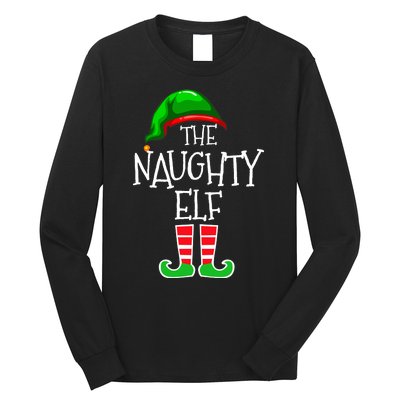 The Naughty Elf Funny Xmas Matching Christmas Long Sleeve Shirt