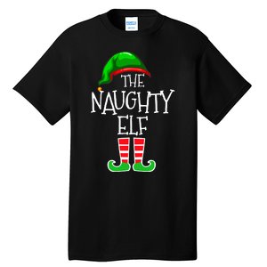 The Naughty Elf Funny Xmas Matching Christmas Tall T-Shirt