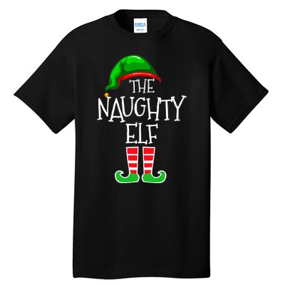 The Naughty Elf Funny Xmas Matching Christmas Tall T-Shirt