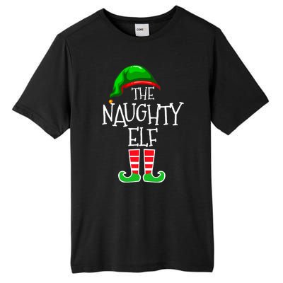 The Naughty Elf Funny Xmas Matching Christmas Tall Fusion ChromaSoft Performance T-Shirt