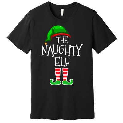 The Naughty Elf Funny Xmas Matching Christmas Premium T-Shirt