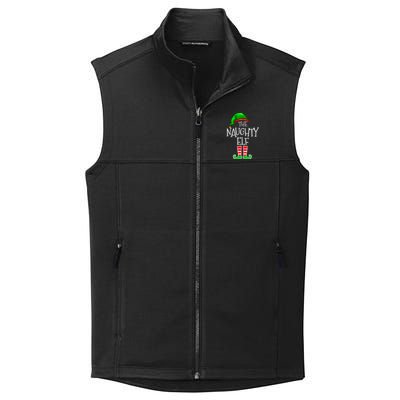 The Naughty Elf Funny Xmas Matching Christmas Collective Smooth Fleece Vest