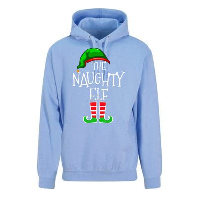 The Naughty Elf Funny Xmas Matching Christmas Unisex Surf Hoodie