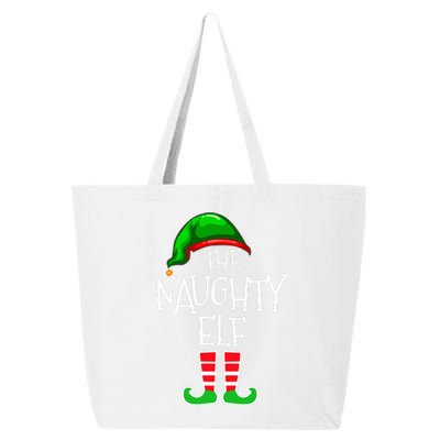 The Naughty Elf Funny Xmas Matching Christmas 25L Jumbo Tote