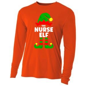 The Nurse Elf Funny Christmas Matching Decorations Family Cool Gift Cooling Performance Long Sleeve Crew