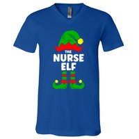 The Nurse Elf Funny Christmas Matching Decorations Family Cool Gift V-Neck T-Shirt