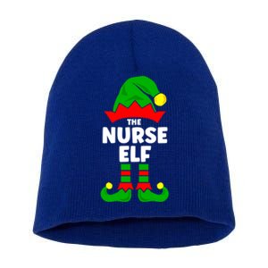 The Nurse Elf Funny Christmas Matching Decorations Family Cool Gift Short Acrylic Beanie