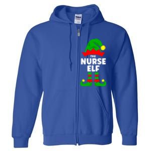 The Nurse Elf Funny Christmas Matching Decorations Family Cool Gift Full Zip Hoodie