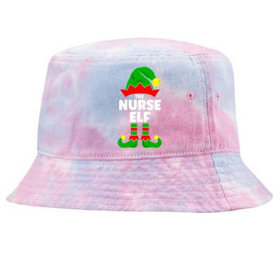 The Nurse Elf Funny Christmas Matching Decorations Family Cool Gift Tie-Dyed Bucket Hat