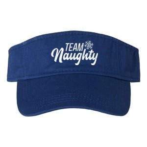 Team Naughty Fun Merry Christmas Xmas Santa Reindeer Graphic Great Gift Valucap Bio-Washed Visor