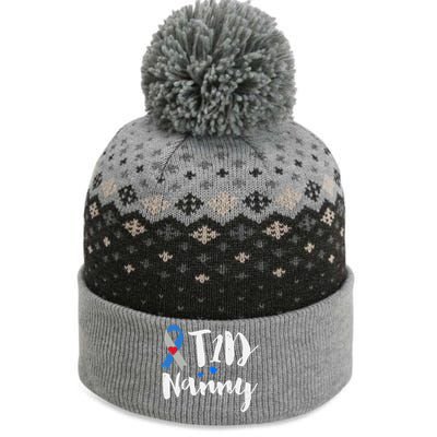 T1d Nanny Funny Gift Type 1 Diabetes Awareness Funny Gift The Baniff Cuffed Pom Beanie