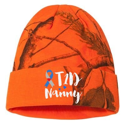 T1d Nanny Funny Gift Type 1 Diabetes Awareness Funny Gift Kati Licensed 12" Camo Beanie