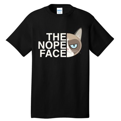 The Nope Face | Funny Lazy Cat Joke Hoodie for & Wo Tall T-Shirt