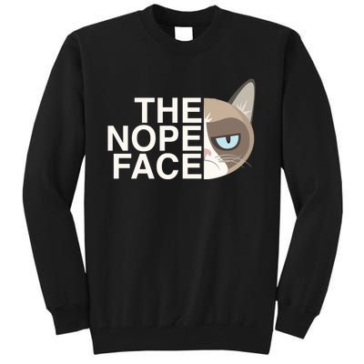 The Nope Face | Funny Lazy Cat Joke Hoodie for & Wo Tall Sweatshirt