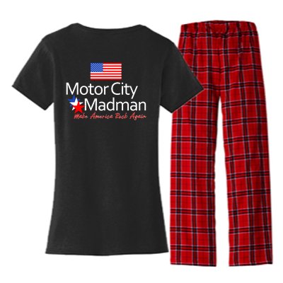 Ted Nugent For President 2024 Front & Back Motor City Madman Women's Flannel Pajama Set