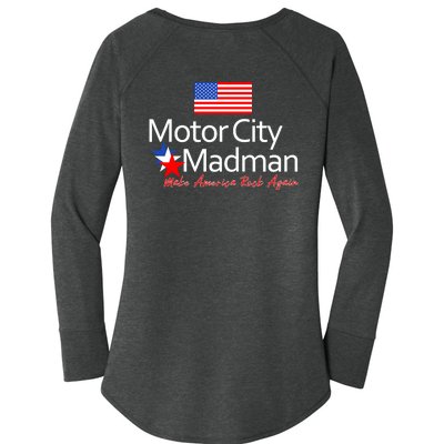 Ted Nugent For President 2024 Front & Back Motor City Madman Women's Perfect Tri Tunic Long Sleeve Shirt