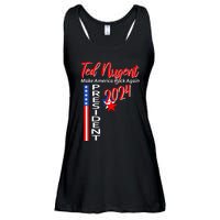 Ted Nugent For President 2024 Front & Back Motor City Madman Ladies Essential Flowy Tank