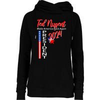 Ted Nugent For President 2024 Front & Back Motor City Madman Womens Funnel Neck Pullover Hood