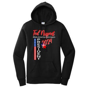 Ted Nugent For President 2024 Front & Back Motor City Madman Women's Pullover Hoodie