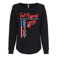 Ted Nugent For President 2024 Front & Back Motor City Madman Womens California Wash Sweatshirt