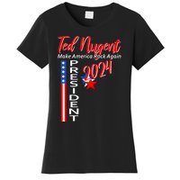 Ted Nugent For President 2024 Front & Back Motor City Madman Women's T-Shirt