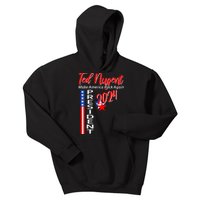 Ted Nugent For President 2024 Front & Back Motor City Madman Kids Hoodie