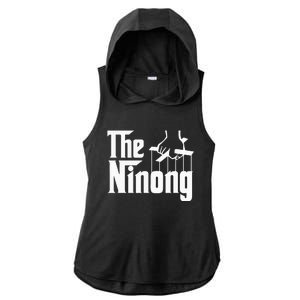 The Ninong Filipino God Father Philippines Ladies PosiCharge Tri-Blend Wicking Draft Hoodie Tank