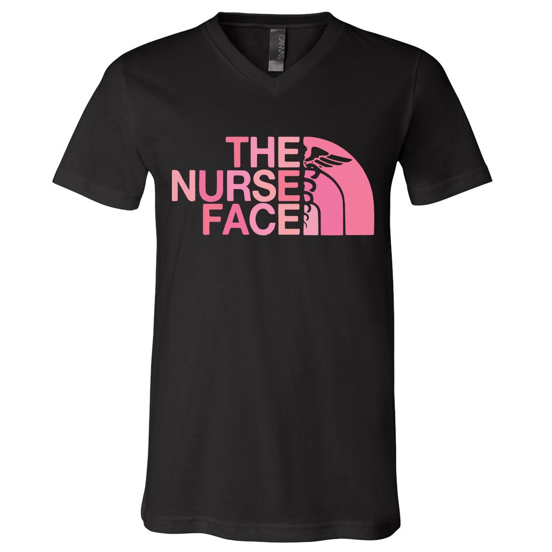 The Nurse Face Registered Nurse V-Neck T-Shirt