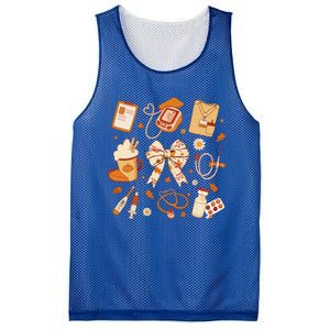 Thankful Nurse Fall Stethoscope Coquette Bow Thanksgiving Gift Mesh Reversible Basketball Jersey Tank