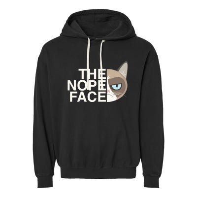 The Nope Face | Funny Lazy Cat Joke Hoodie for & Wo Garment-Dyed Fleece Hoodie