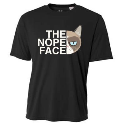 The Nope Face | Funny Lazy Cat Joke Hoodie for & Wo Cooling Performance Crew T-Shirt